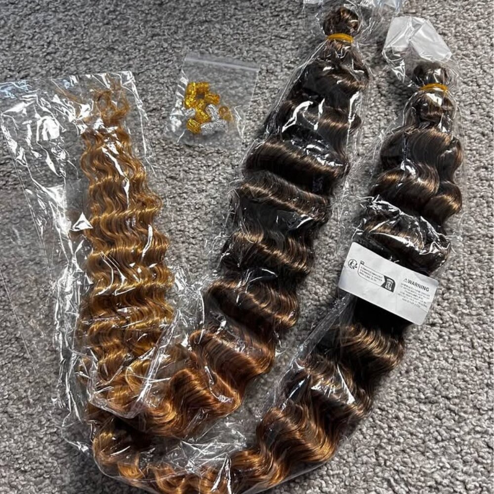 Curly Braiding Hair Ocean Wave Crochet Hair 22Inch